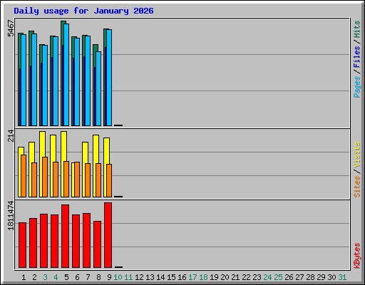 Daily usage for January 2026