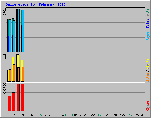 Daily usage for February 2026