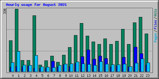 Hourly usage for August 2021