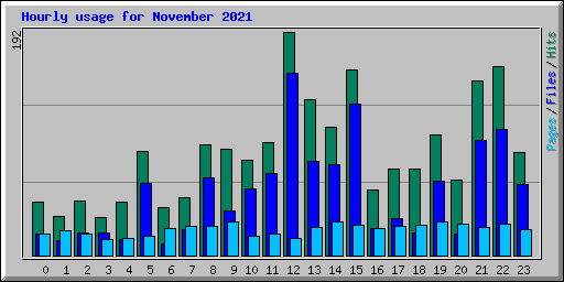 Hourly usage for November 2021