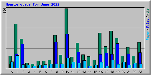 Hourly usage for June 2022