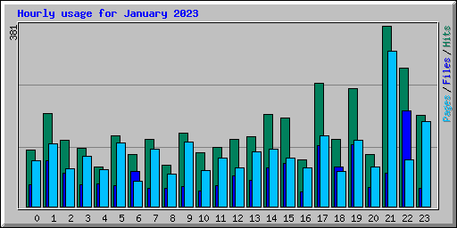 Hourly usage for January 2023