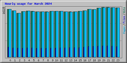 Hourly usage for March 2024