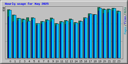 Hourly usage for May 2025