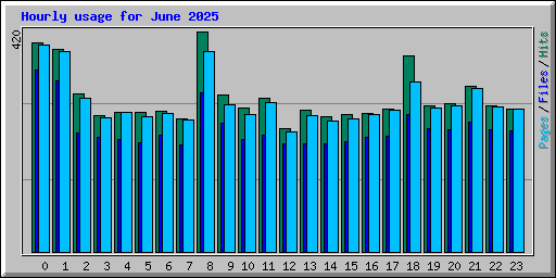 Hourly usage for June 2025