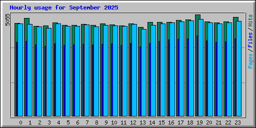Hourly usage for September 2025
