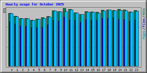 Hourly usage for October 2025