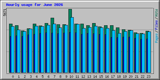Hourly usage for June 2026