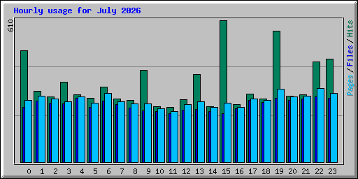Hourly usage for July 2026